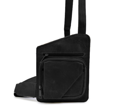 Шкіряний слінг рюкзак на одне плече TARWA RA-232-3md чорний