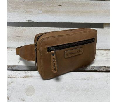 Поясна шкіряна сумка (Італія) Hill Burry HB15095 руда