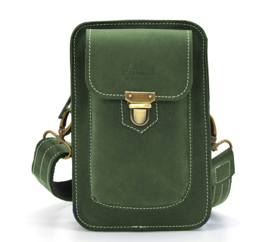 Зеленая мужская сумка чехол через плечо, поясная сумка TARWA RE-0075-3md