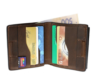 Портмоне Lettera з монетницею, коричневий Grande Pelle 537120