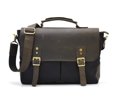 Мужская сумка-портфель из канваса и кожи TARWA RGc-3960-3md