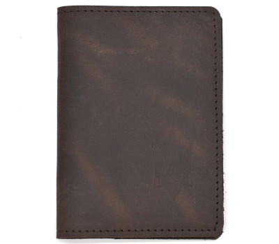 Шкіряна обкладинка на паспорт, військовий квиток TARWA RC-passp коричнева