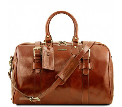 Дорожня шкіряна сумка з пряжками-великий розмір Tuscany Tl141248 Voyager