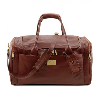 TL Voyager Дорожня шкіряна сумка Tuscany з бічними кишенями - Великий розмір TL142135
