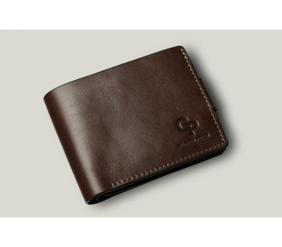 Шкіряне портмоне Аmico Grande Pelle, глянець шоколад 515620