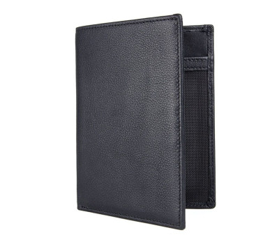 Чорний шкіряний гаманець-органайзер з відділом для ID документів JDR-8450A
