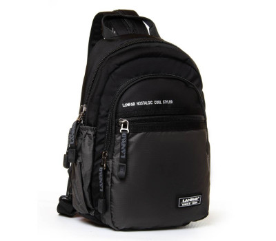 Сумка чоловіча на плече нейлон Lanpad 83012 grey
