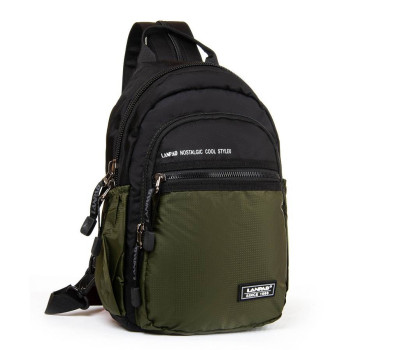 Сумка чоловіча на плече нейлон Lanpad 83012 green