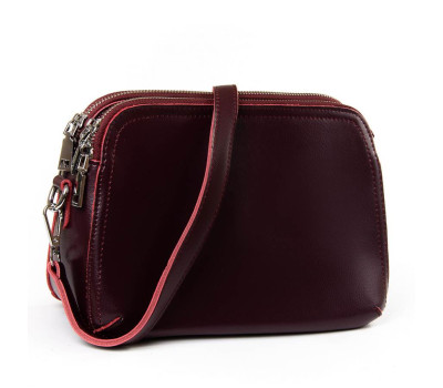 Сумка Жіноча Класична шкіра PODIUM P65 8725-220 wine-red Podium