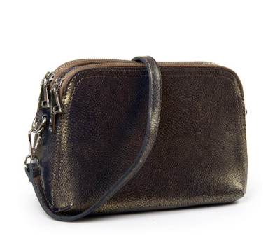 Сумка Жіноча Класична шкіра PODIUM P65 8725-220 grey-gold Podium
