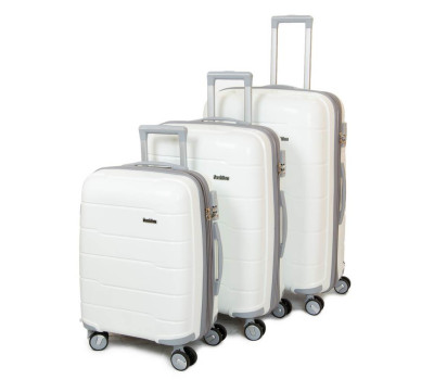 Дорожня Валіза 3/1 ABS-пластик FASHION 810 white Podium