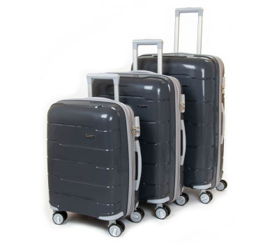 Дорожня Валіза 3/1 ABS-пластик FASHION 810 dark-grey Podium
