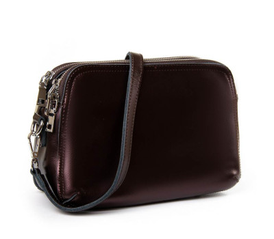 Сумка Жіноча Класична шкіра PODIUM P65 8725-220 full skin bright brown Podium
