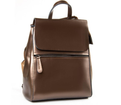 Рюкзак шкіра PODIUM P93 8699-3 silver-coffee Podium