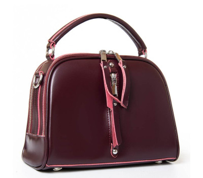 Сумка Жіноча Класична шкіра PODIUM P72 8545 burgundi Podium