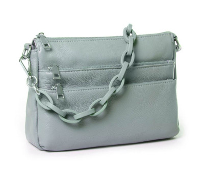 Сумка Жіноча Класична шкіра PODIUM P77 3011 lighr-blue Podium