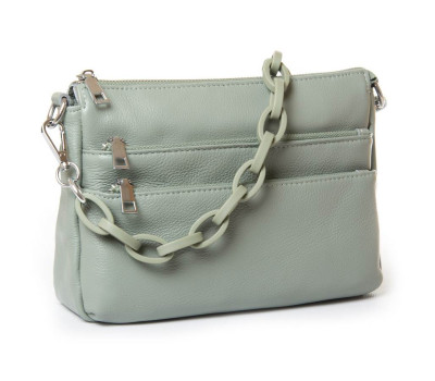 Сумка Жіноча Класична шкіра PODIUM P77 3011 light-green Podium