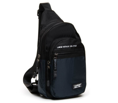 Сумка чоловіча на плече нейлон Lanpad 83005 blue Podium