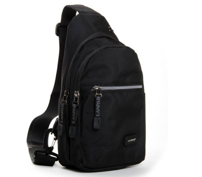Сумка чоловіча на плече нейлон Lanpad 82031 black Podium