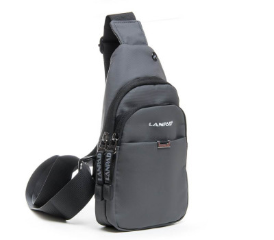 Сумка чоловіча на плече нейлон Lanpad 6023 grey Podium