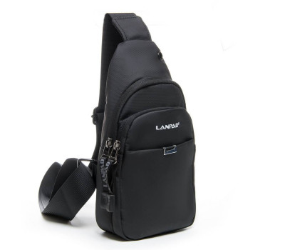 Сумка чоловіча на плече нейлон Lanpad 6023 black Podium