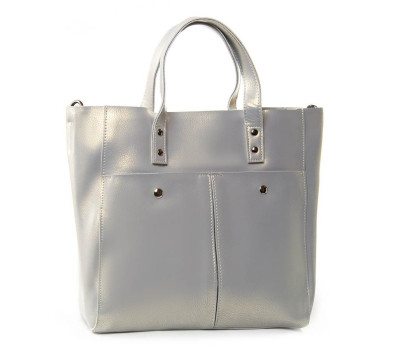 Сумка Женская Классическая кожа PODIUM P107 8713 pearl-grey Podium