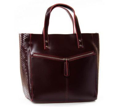 Сумка Жіноча Класична шкіра PODIUM P107 8713-1 wine-red Podium