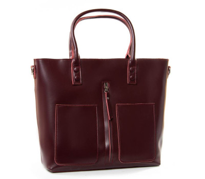 Сумка Жіноча Класична шкіра PODIUM P24 8776 wine-red Podium