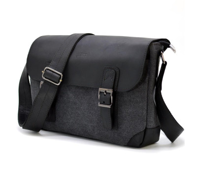 Мужская сумка через плечо кожа и парусина RAg-6002-3md TARWA