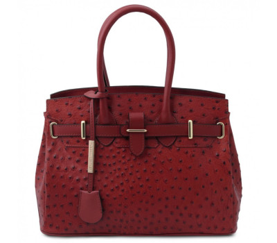 Женская кожаная сумка кожа Страус Tuscany TL142120