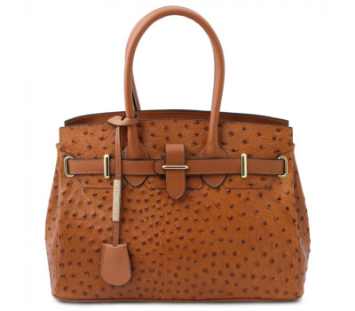 Женская кожаная сумка кожа Страус Tuscany TL142120