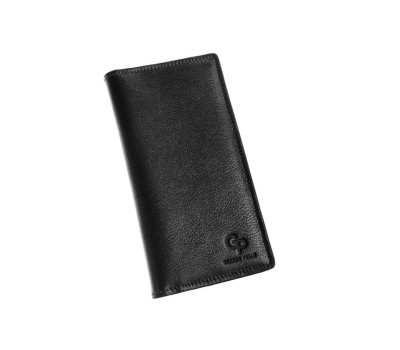 Портмоне довге чоловіче візитниця, чорний Grande Pelle 522610