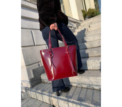 Сумка жіноча "Ліана" натуральна шкіра, бургунді глянець