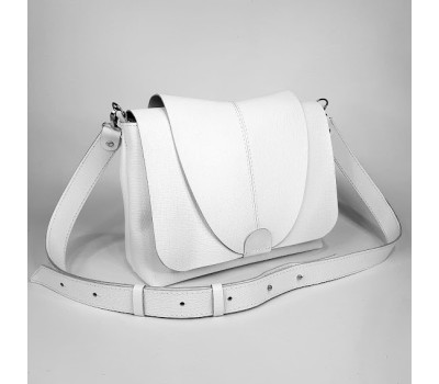 Сумка жіноча "Мішель" натуральна шкіра, біла портофіно