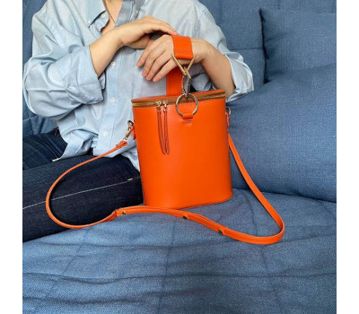 Сумка жіноча "Болеро" натуральна шкіра, помаранчева матова