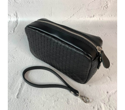 Сумка жіноча "МІА" натуральна шкіра, чорна венето