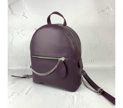 Рюкзак "Шайн-плюс" натуральна шкіра. баклажан