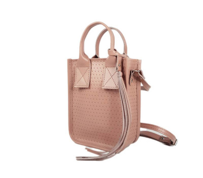 Сумка женская "Амели"" натуральная кожа розовая