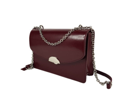 Сумка женская "Богема" натуральная кожа, бургунди с тиснением "Портофино"