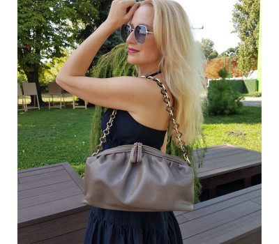 Сумка жіноча "Діва" натуральна шкіра, слонова кістка флотар