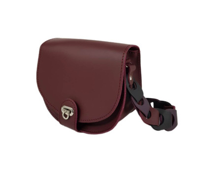 Сумка женская "Кенди" ремень-плетение натуральная кожа, бургунди матовая