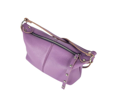 Сумка женская "Лилу" натуральная кожа, сиреневий флотар