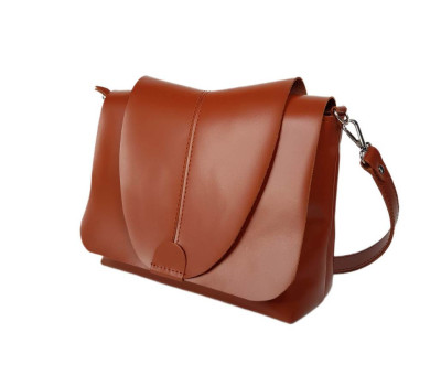 Сумка женская "Мишель" натуральная кожа, гончарная глина матовая