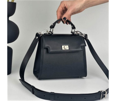 Сумка жіноча "Меррі" натуральна шкіра, чорна " Портофіно"