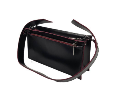 Сумка жіноча "Паола" натуральна шкіра, чорна