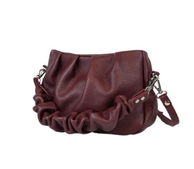 Сумка жіноча "Румба" натуральна шкіра, бордовий флотар