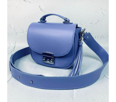 Сумка "Ріміні", натуральна шкіра, фіалковий колір