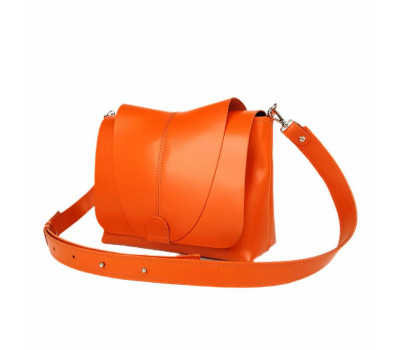 Сумка жіноча "Мішель" натуральна шкіра,поморанчева