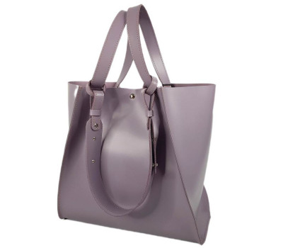 Сумка жіноча "Лола" натуральна шкіра, колір сірий бузок