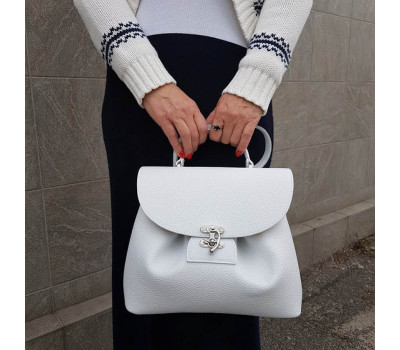 Сумка жіноча "Фіджі" натуральна шкіра, слонова кістка флотар